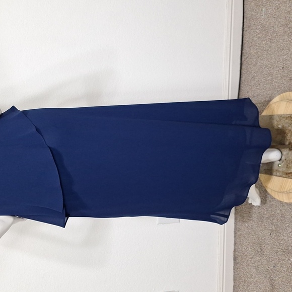 Positive Attitude Vintage Navy Blue Embroidered Beaded Fairy Maxi Dress Size 10 - Picture 8 of 12